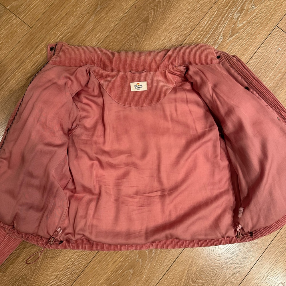 Marine Layer Pink Corduroy Puffer - Picture 9 of 11